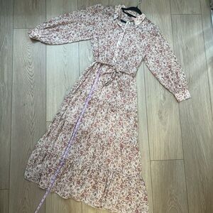 Chic Long Sleeve Floral Dress